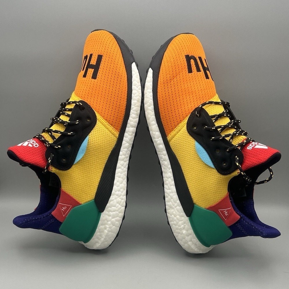 Adidas x Pharrell Human Race Multicolor Running Shoes - Men's Size 8.5 USED - Picture 5 of 8